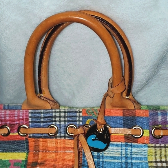 Dooney & Bourke Madras Plaid Picnic Ants Satchel - Picture 7 of 16